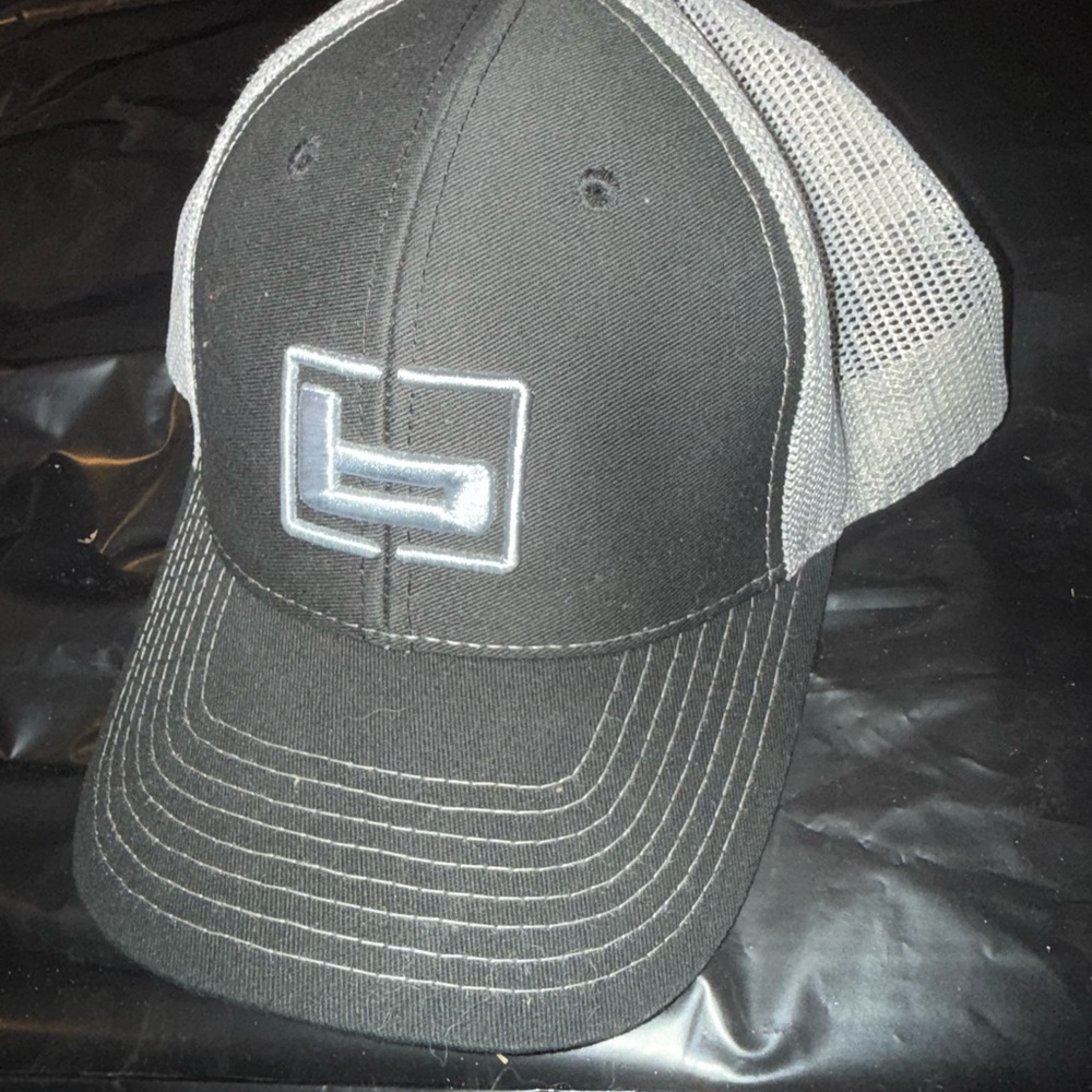 Black and Gray Logo Mesh Cap